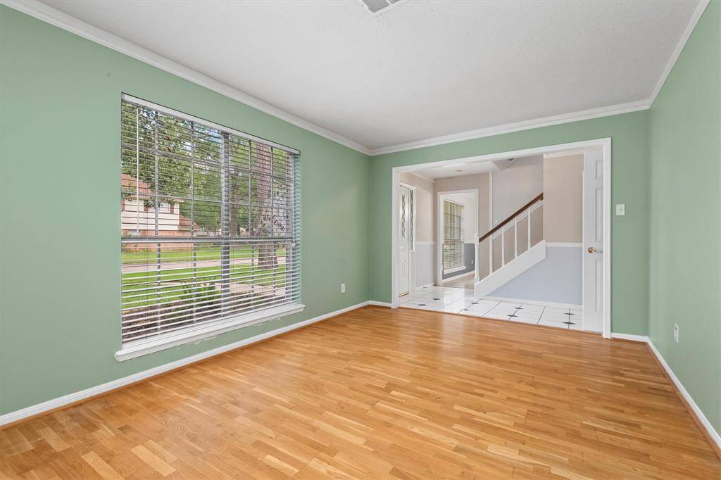 Here is another view of the formal living or flex room.