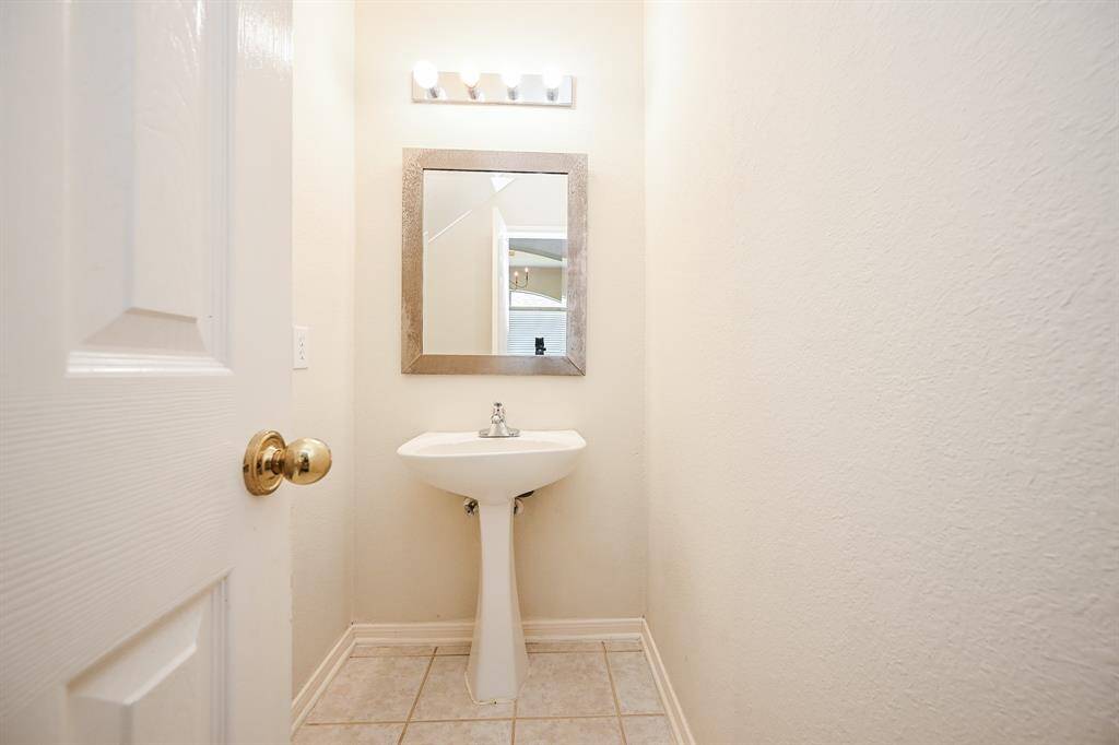 half bath located downstairs and very convenient for your friends