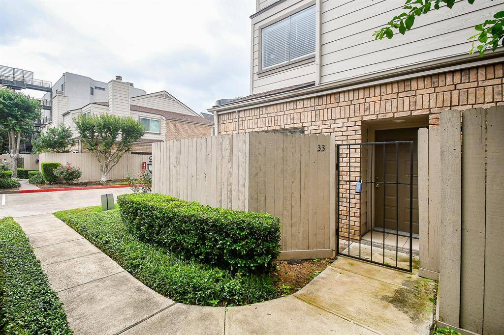 Gated front entry.