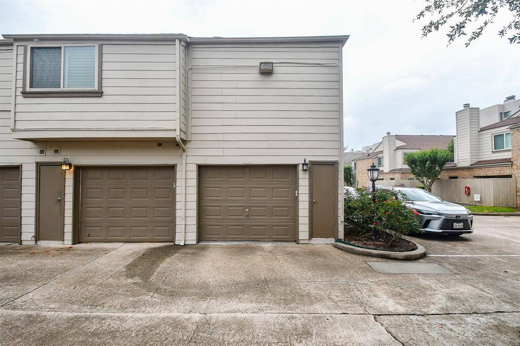 One car attached garage.