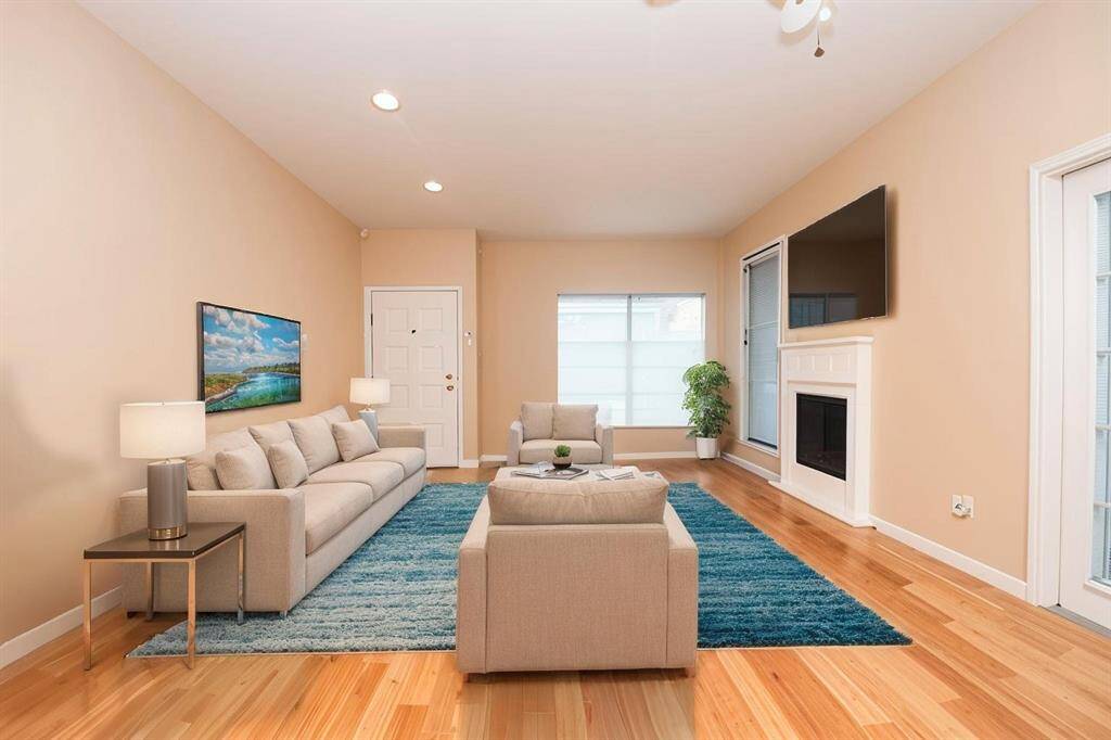 Virtually staged living room.
