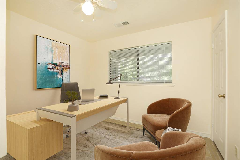 The virtually staged office can show you how you can use this room!