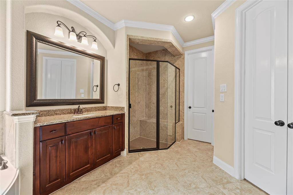Primary oversized shower with seat