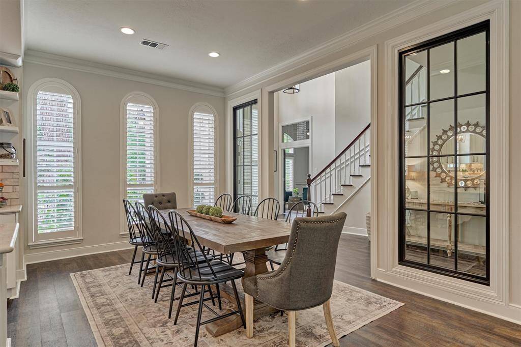 Dining room with view of entry.