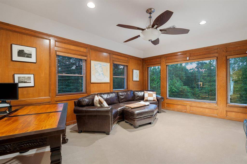 This Study (21 x 14) could also be a Game Room if dual studies are not required.  Wonderful natural light bathes the room from east and south windows.  There is also a large closet in this room out of view.