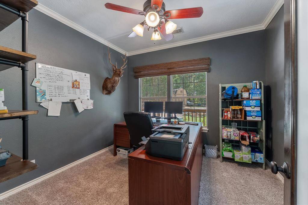 Study is located off the front door across from living area.