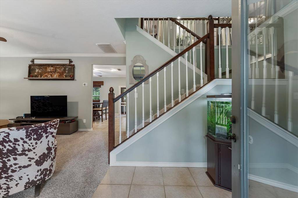 Inviting entry from the front door.