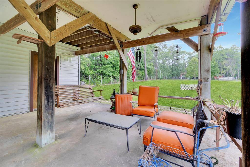 Home was made on stilts, concert slab with down stairs bathroom.