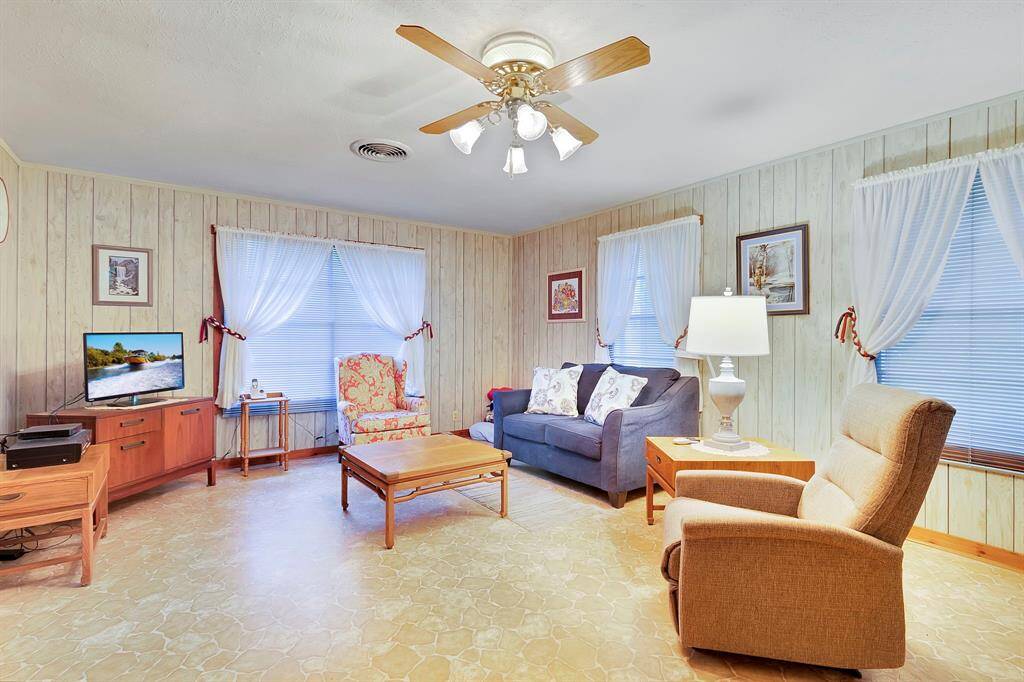 Livingroom with so much natural light.