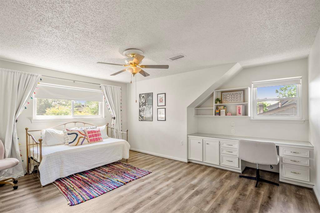 One of two upstairs bedrooms.