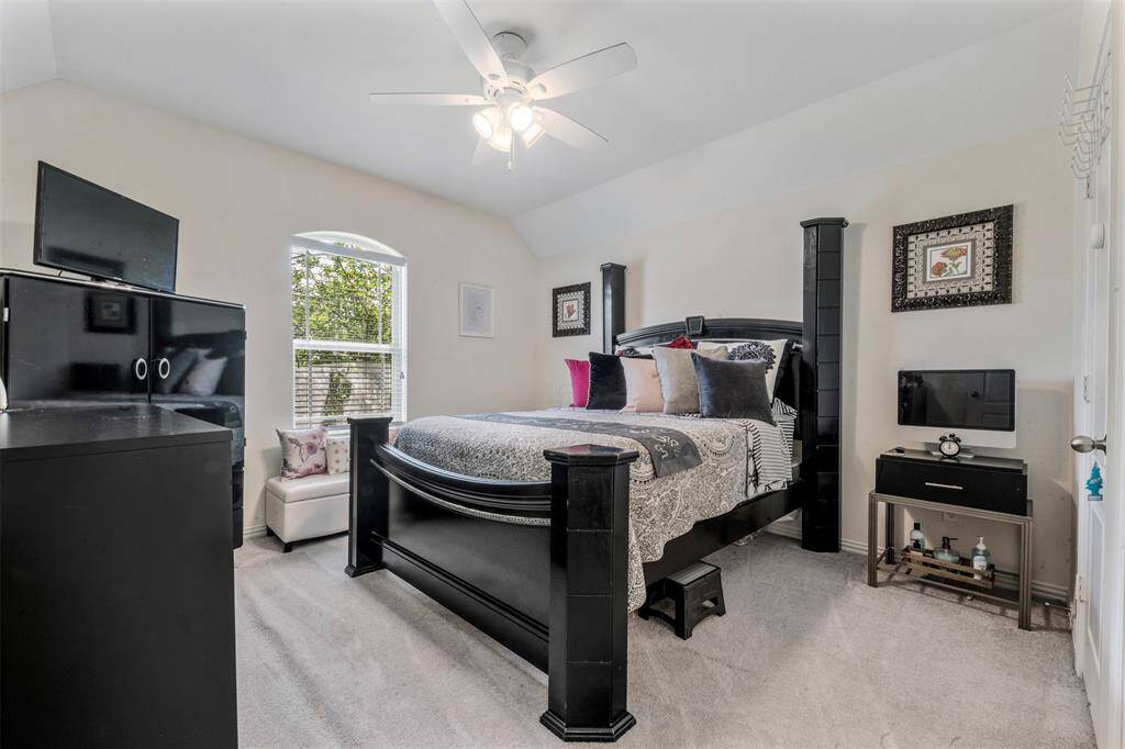 Oversized bedroom upstairs.