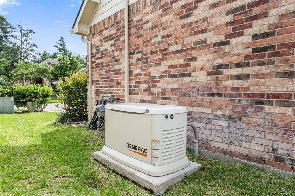 Whole house generator -for your peace of mind.  Perfect for the Texas weather.