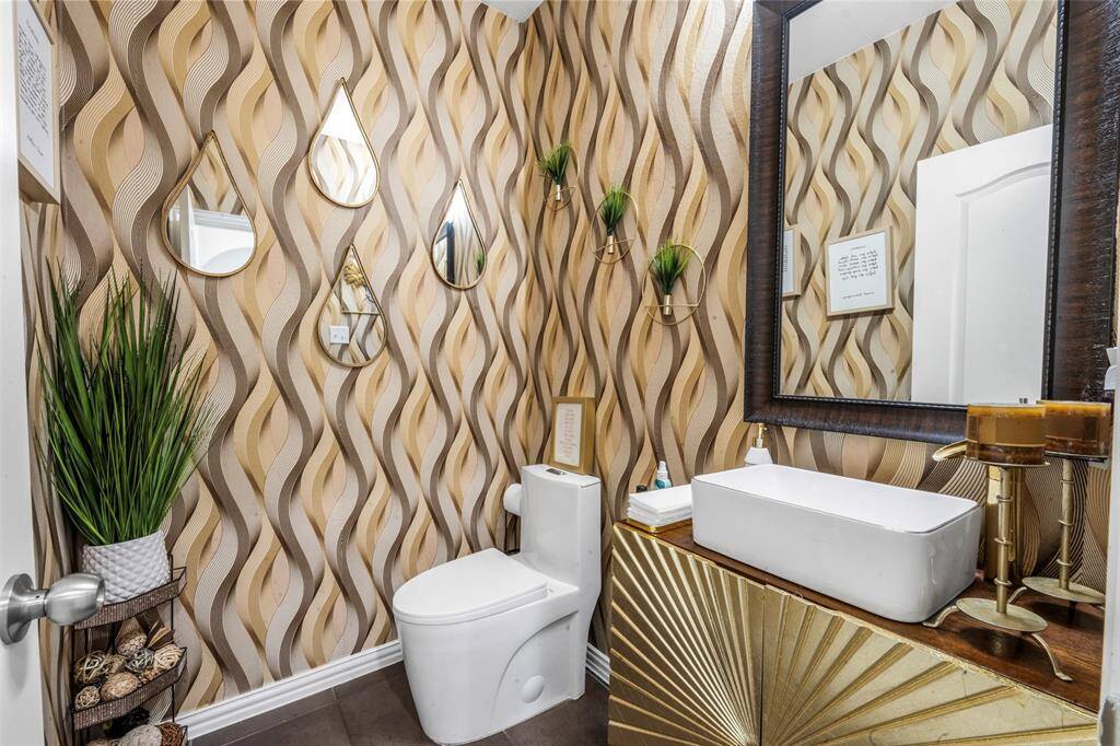 The stunning powder room downstairs - just updated.