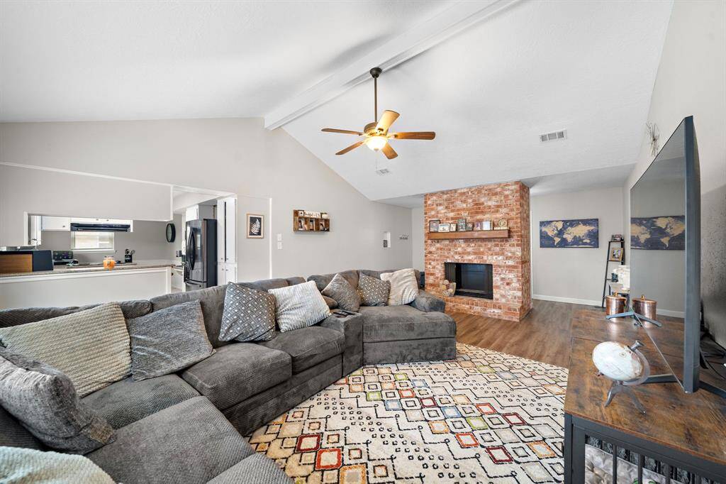 Enjoy seamless living with the kitchen flowing into the family room.