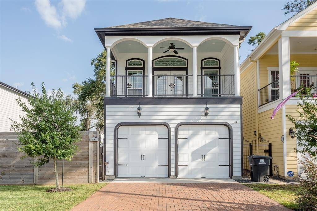 Welcome to 223 Frawley St. Built in 2018, this private home boasts a two-car garage, gated side entrance and backyard, and an oversized balcony on the second floor.
