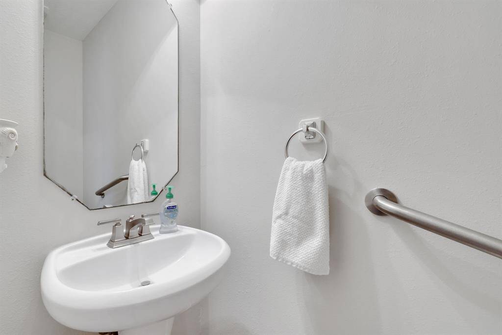 1/2 bath down for guests!