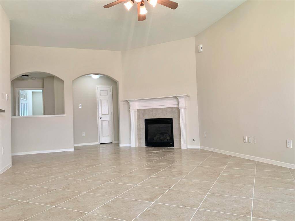 Living room's fireplace