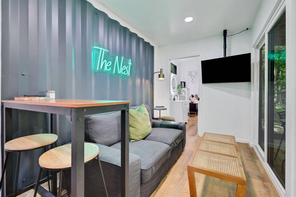 The container home is a cozy 320 SF