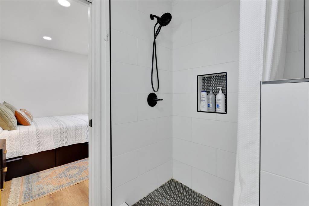 One full bathroom with shower
