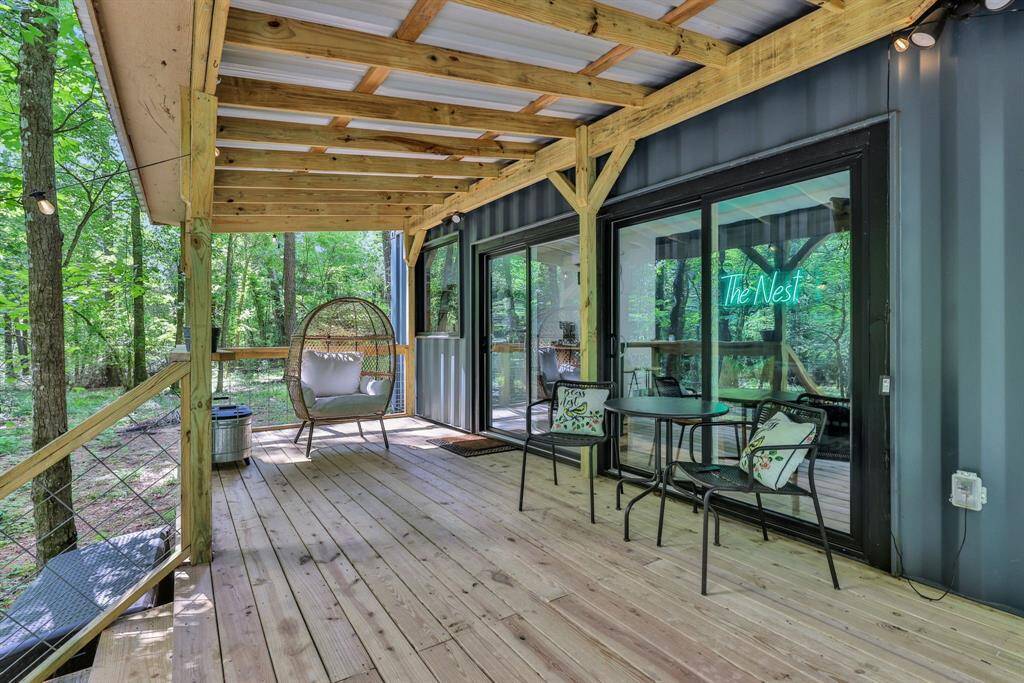 Inviting covered deck for relaxing in the shade
