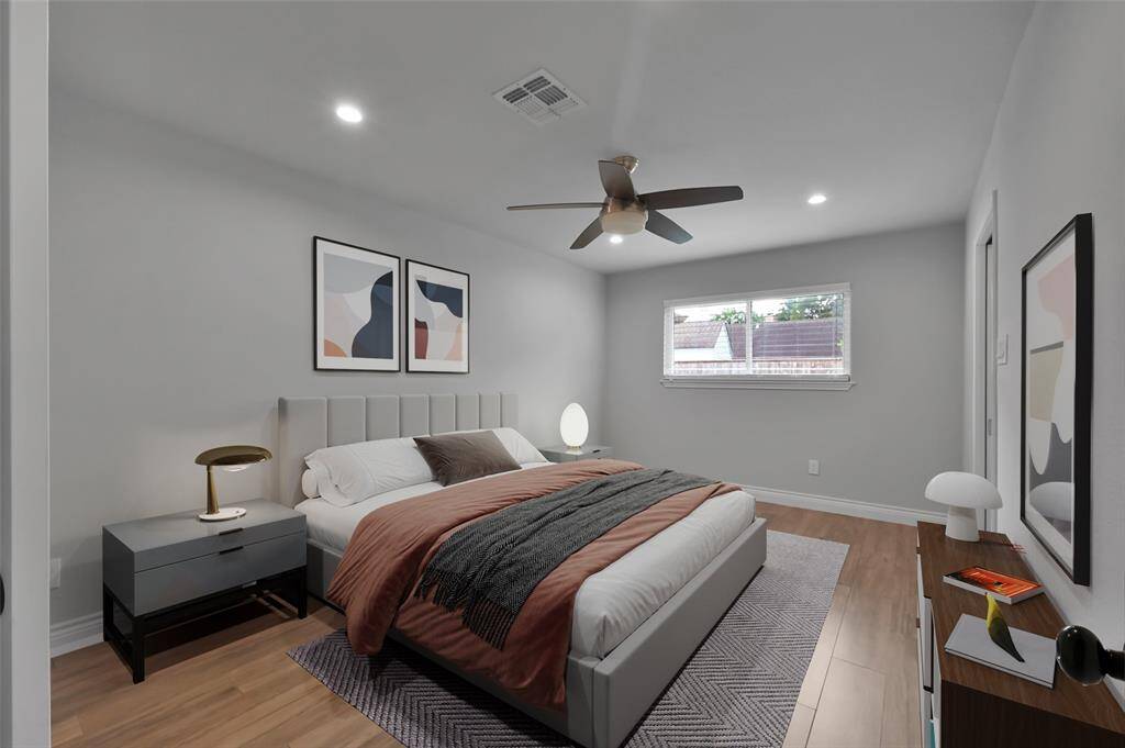 The primary suite features a stylish spa-inspired bath and California-style walk-in closet. *photo is virtually staged.