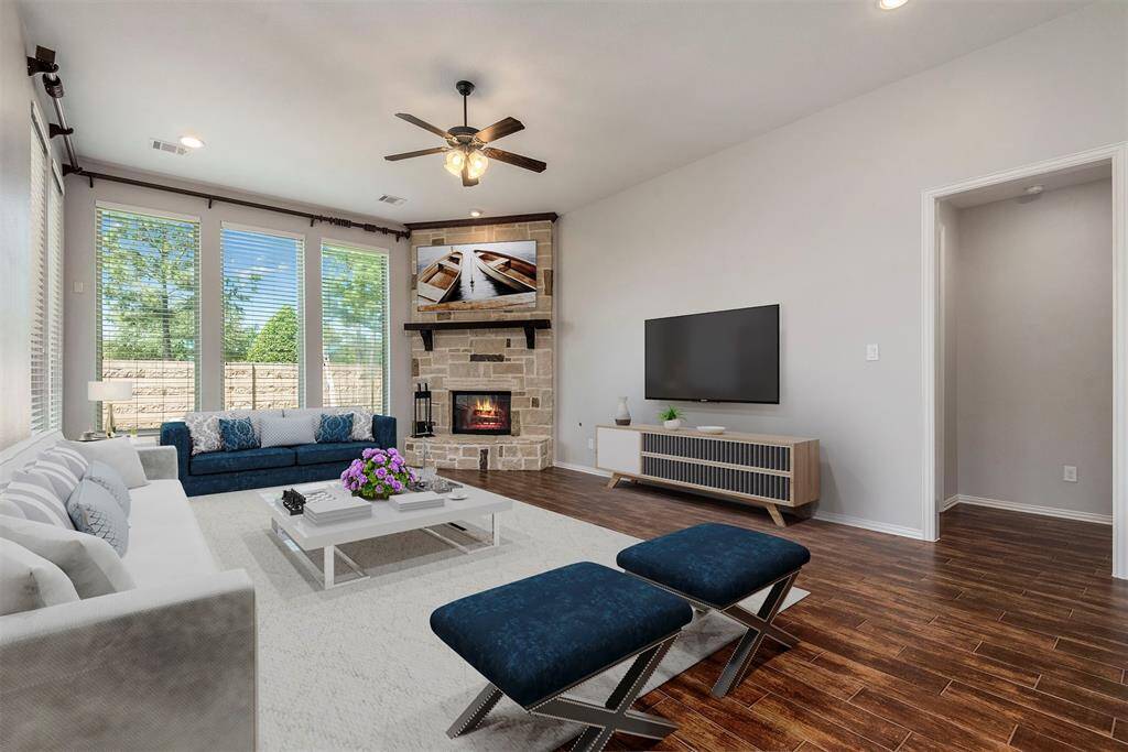 Centrally located dedicated study with French doors.