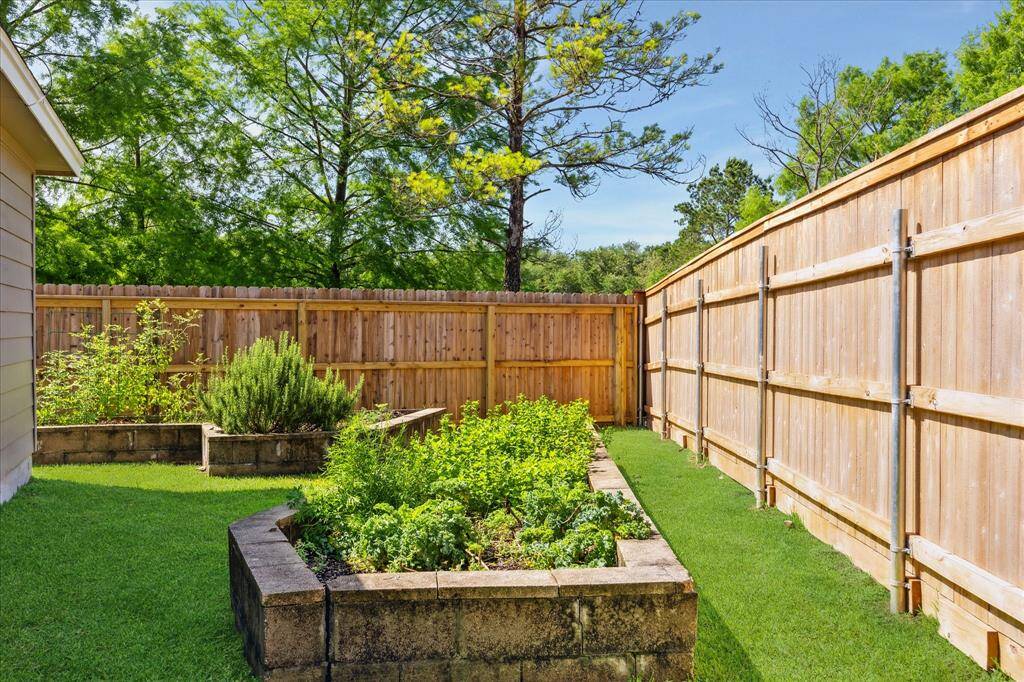 Here's your garden and a look at the recent fences. The back neighbor wanted to beef things up, so that part is extra-rugged.