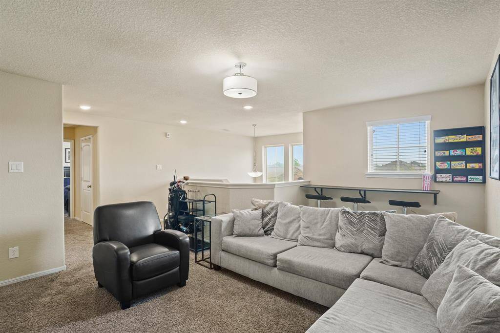 Space large enough for pool table or sectional