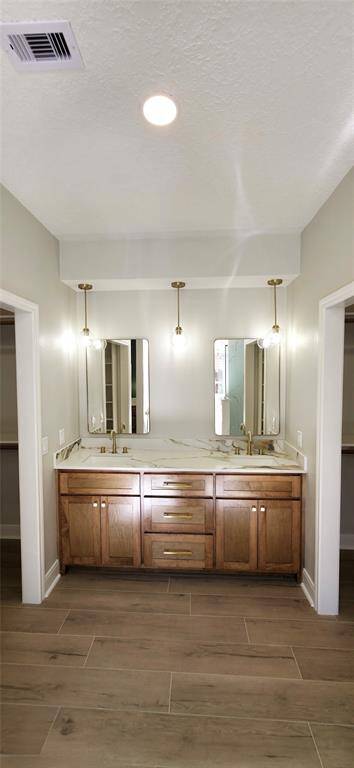 Primary bathroom double vanity