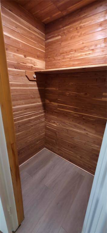 Cedar storage closet