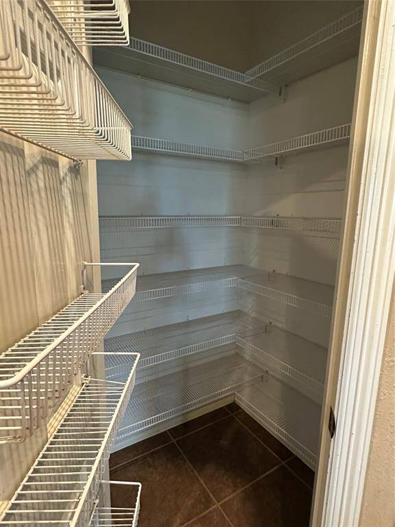 Pantry with built in shelves