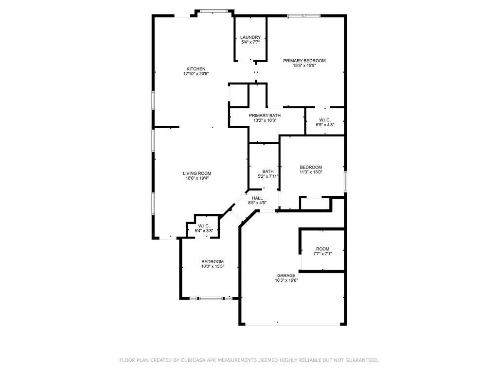 Floorplan. Notice in the garage there is a bonus "room" which would make a great tackle room or craft room, of which can be easily removed to retain usage of the full 2-car garage.