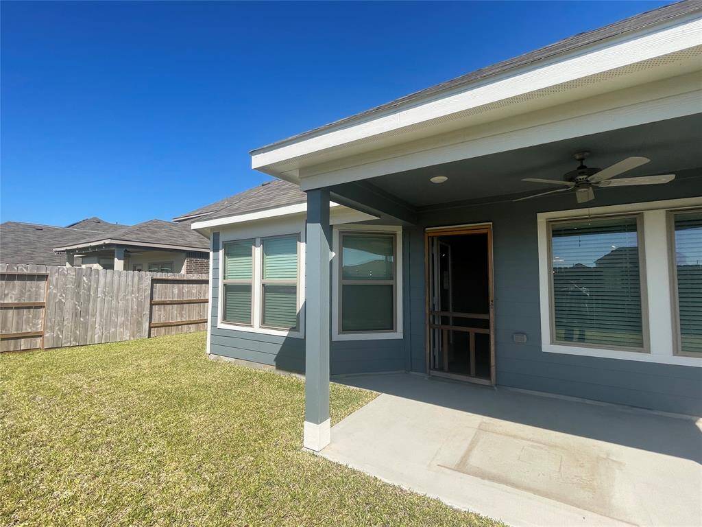Covered Patio with Gas Connection provided to build your outdoor Kitchen.