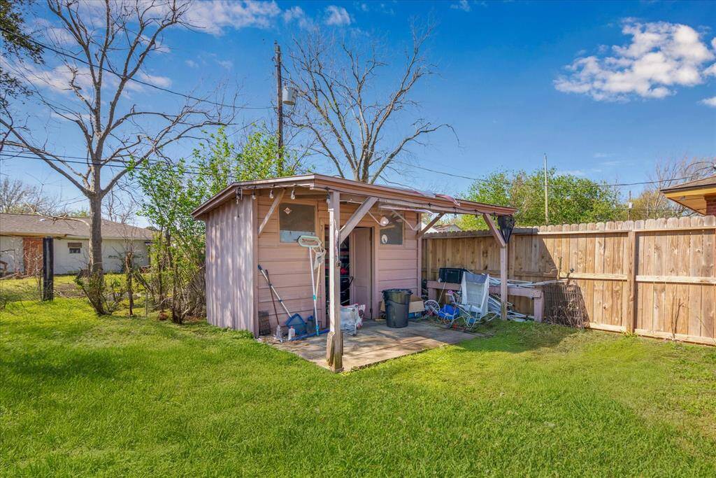 Shed in the back yard