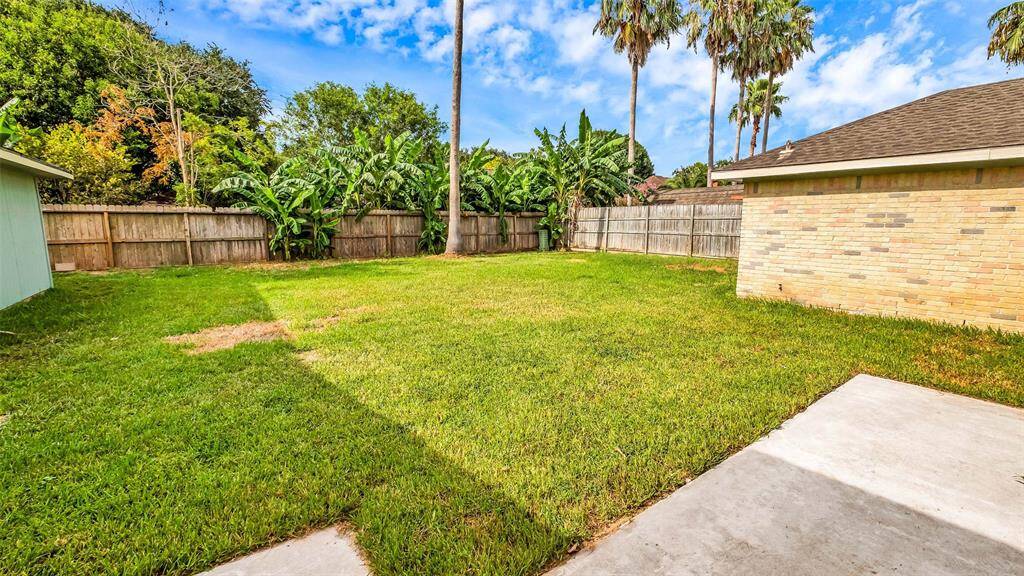 Large green back yard, good enough to put playground.