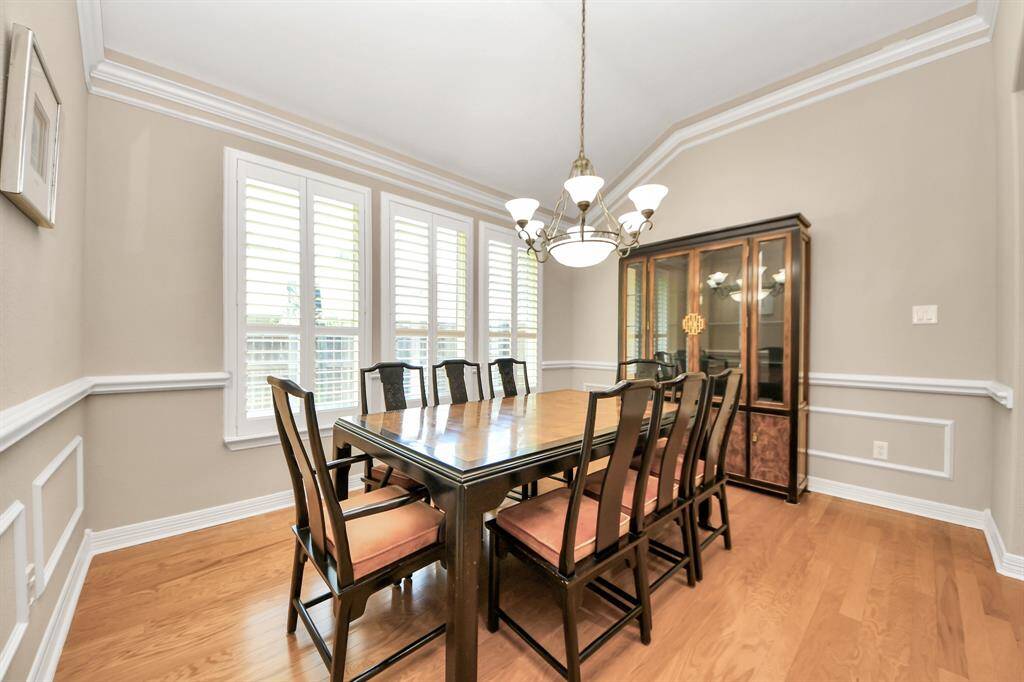 Plantation Shutters throughout the entire house and rope lighting.