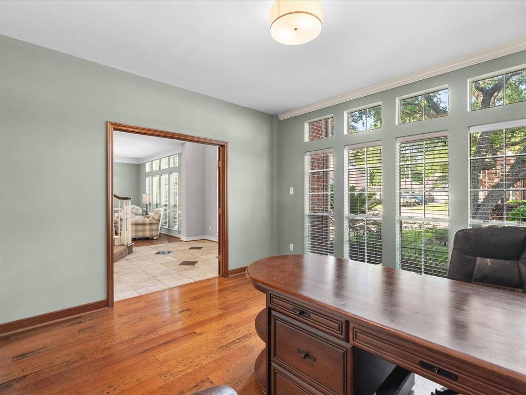 Photo from within the office.  It has beautiful wood floors and lots of natural light.