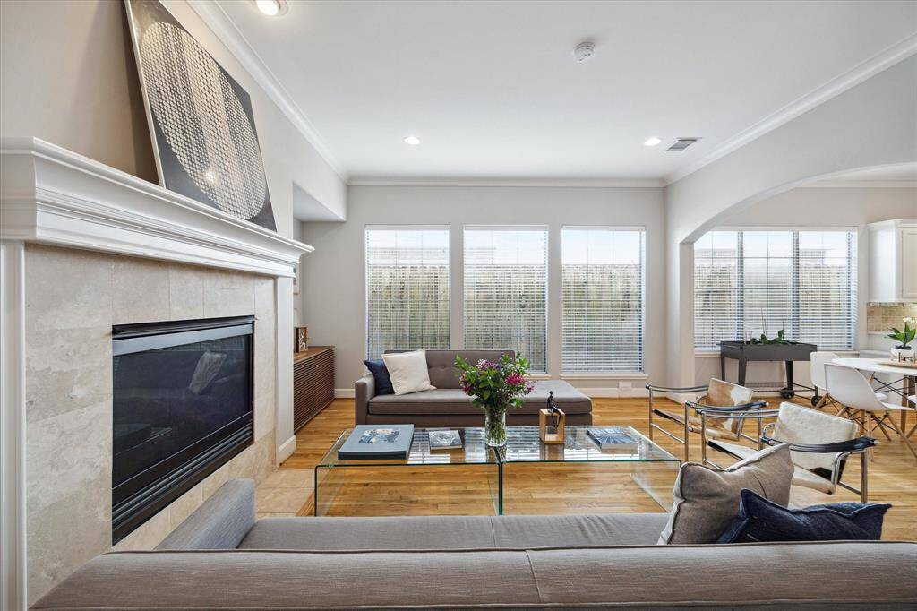 Appealing windows bathe the space with natural light and add to the beauty of the family room