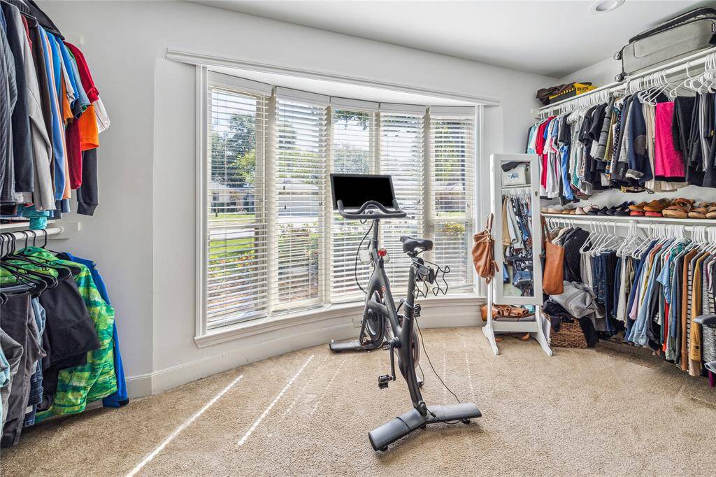 Huge walk-in closet with plenty of hanging room.