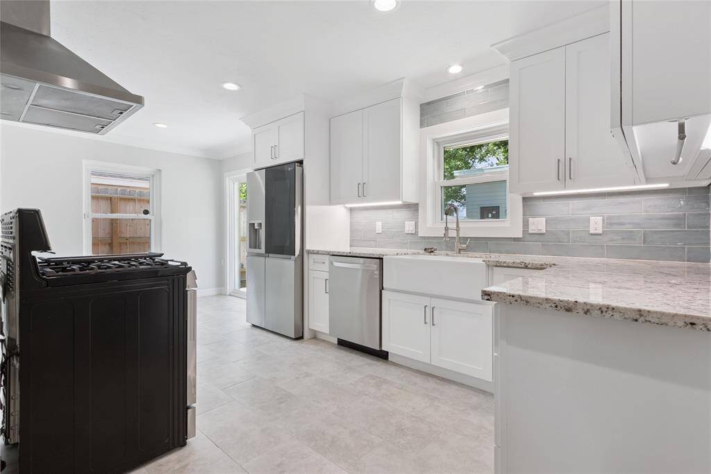 Remodeled kitchen with high end finishes