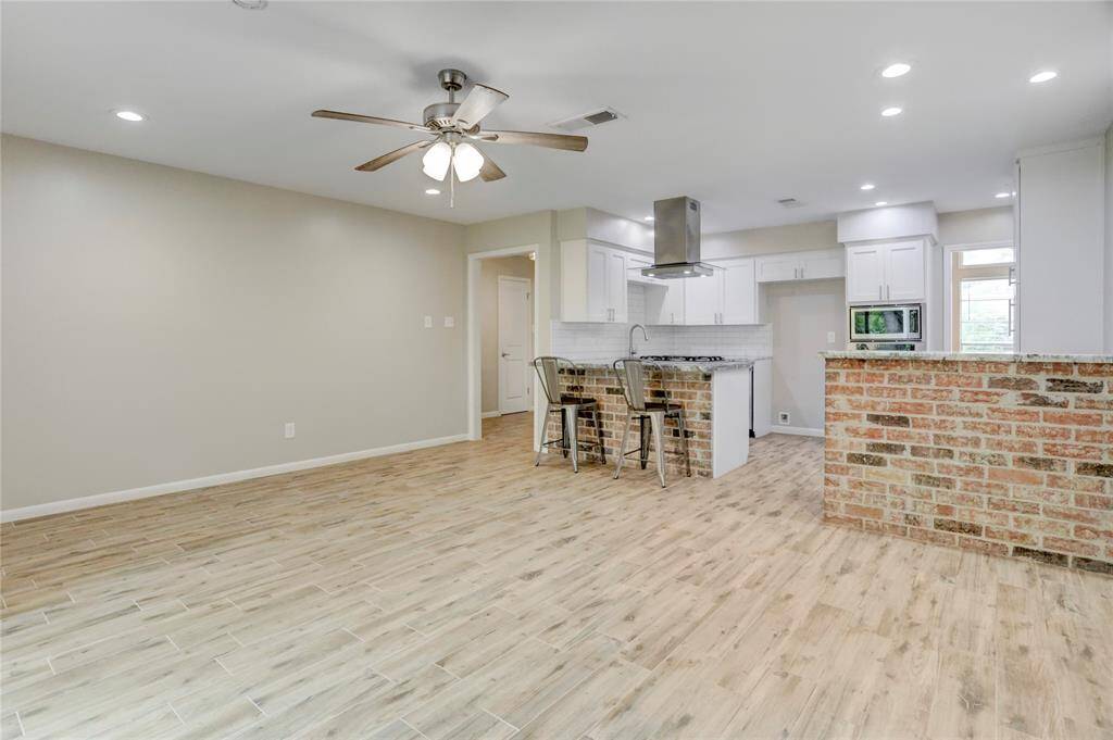 Another angle of the living room from the back sliding doors.