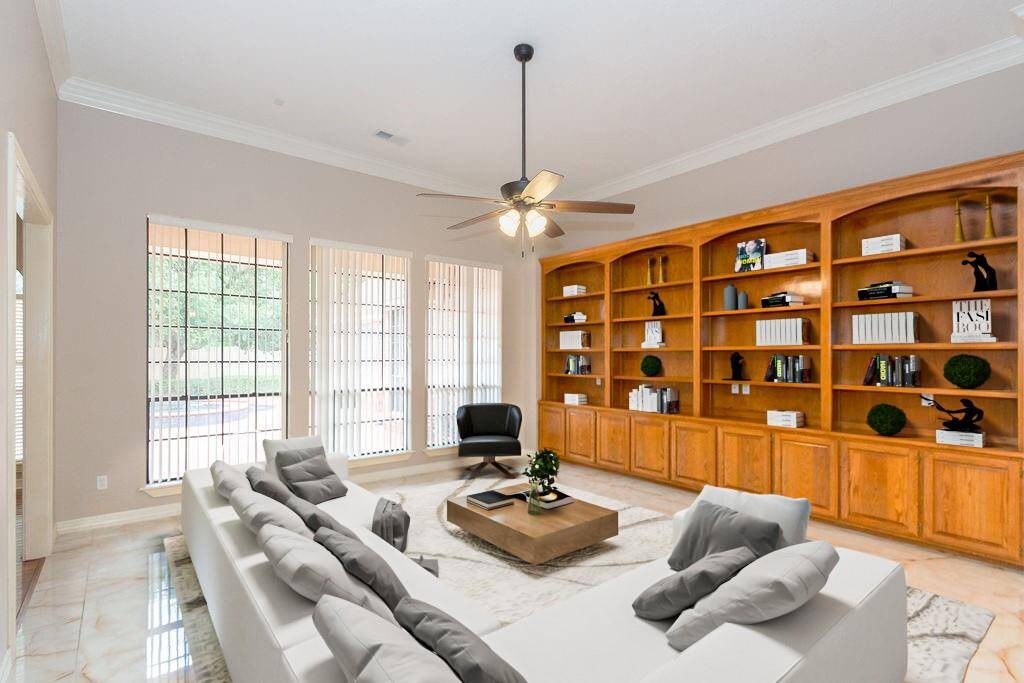 Living room- virtually staged
