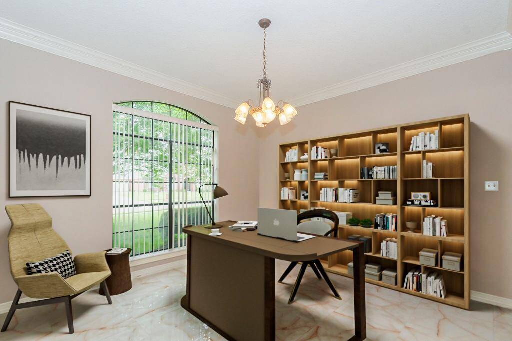 Flex space/office to the left when you enter. Virtually staged