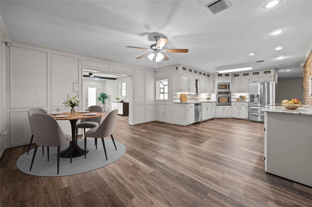 View of kitchen from front entry.