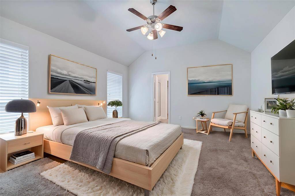 Your personal retreat after a long day. This primary bedroom has been virtually staged.