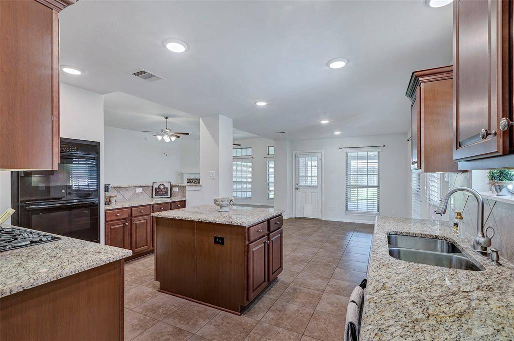 Kitchen is open to the living room.