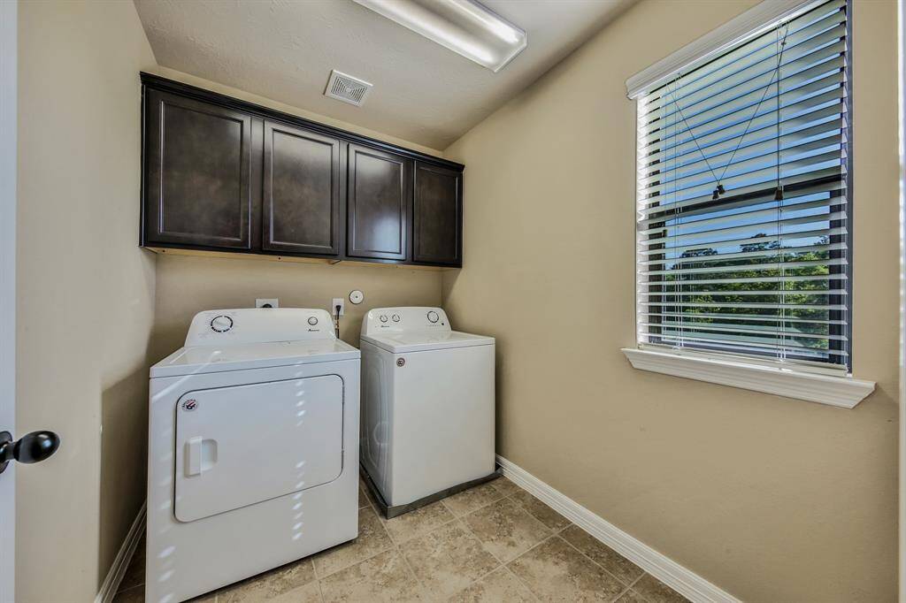 The full-sized washer and dryer are included with the home.