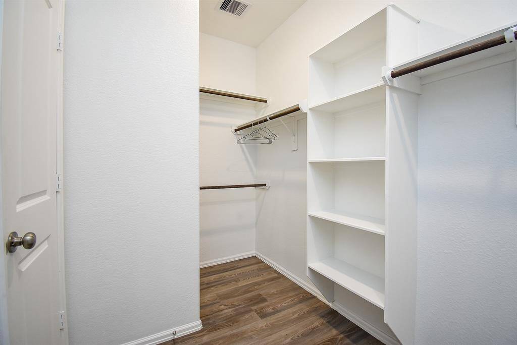 Built-in shelving for effortless organization.