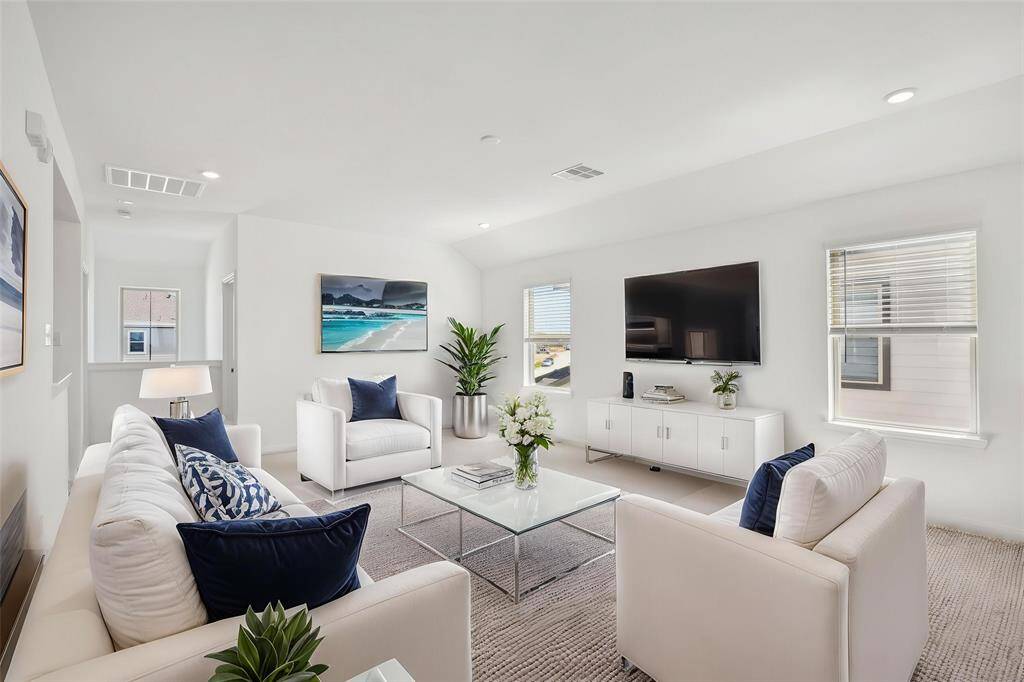 The seamless flow of the living area and the surrounding bedrooms make this home accessible.