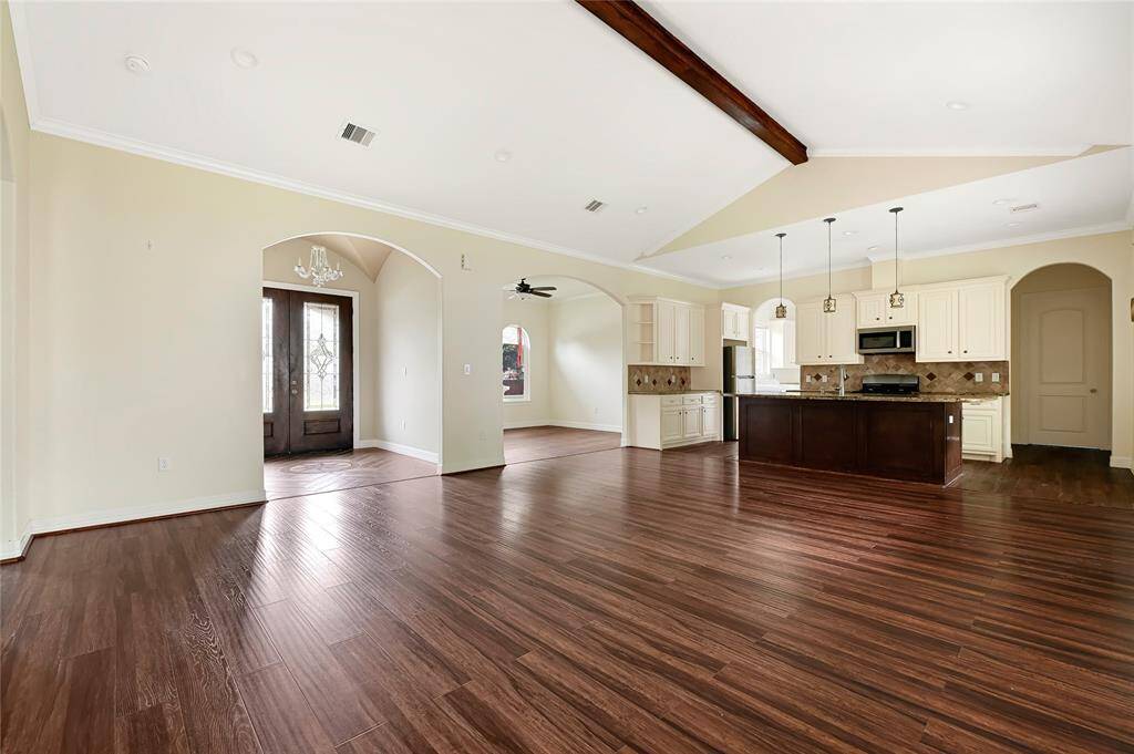 Side view of the living area